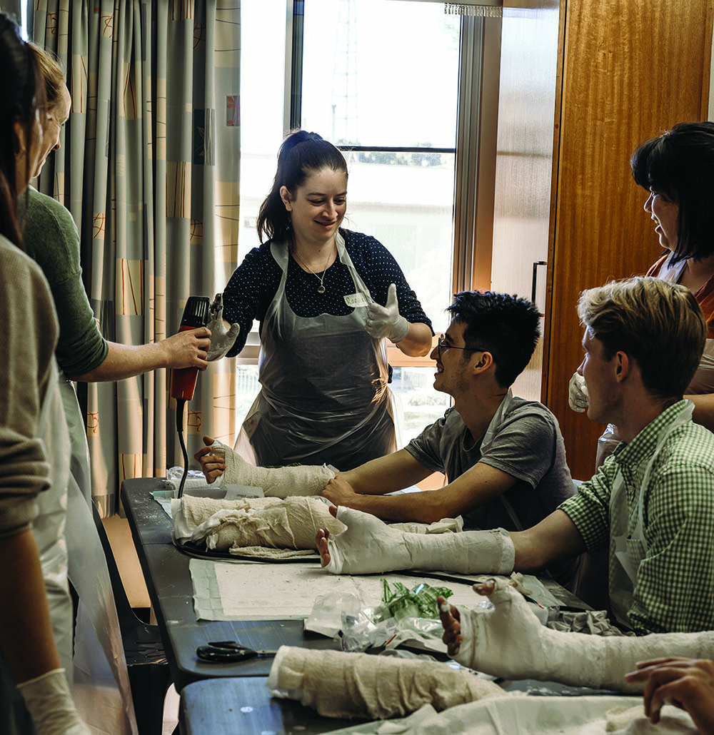 RRM students learn to plaster in Goondiwindi Introductory Week.