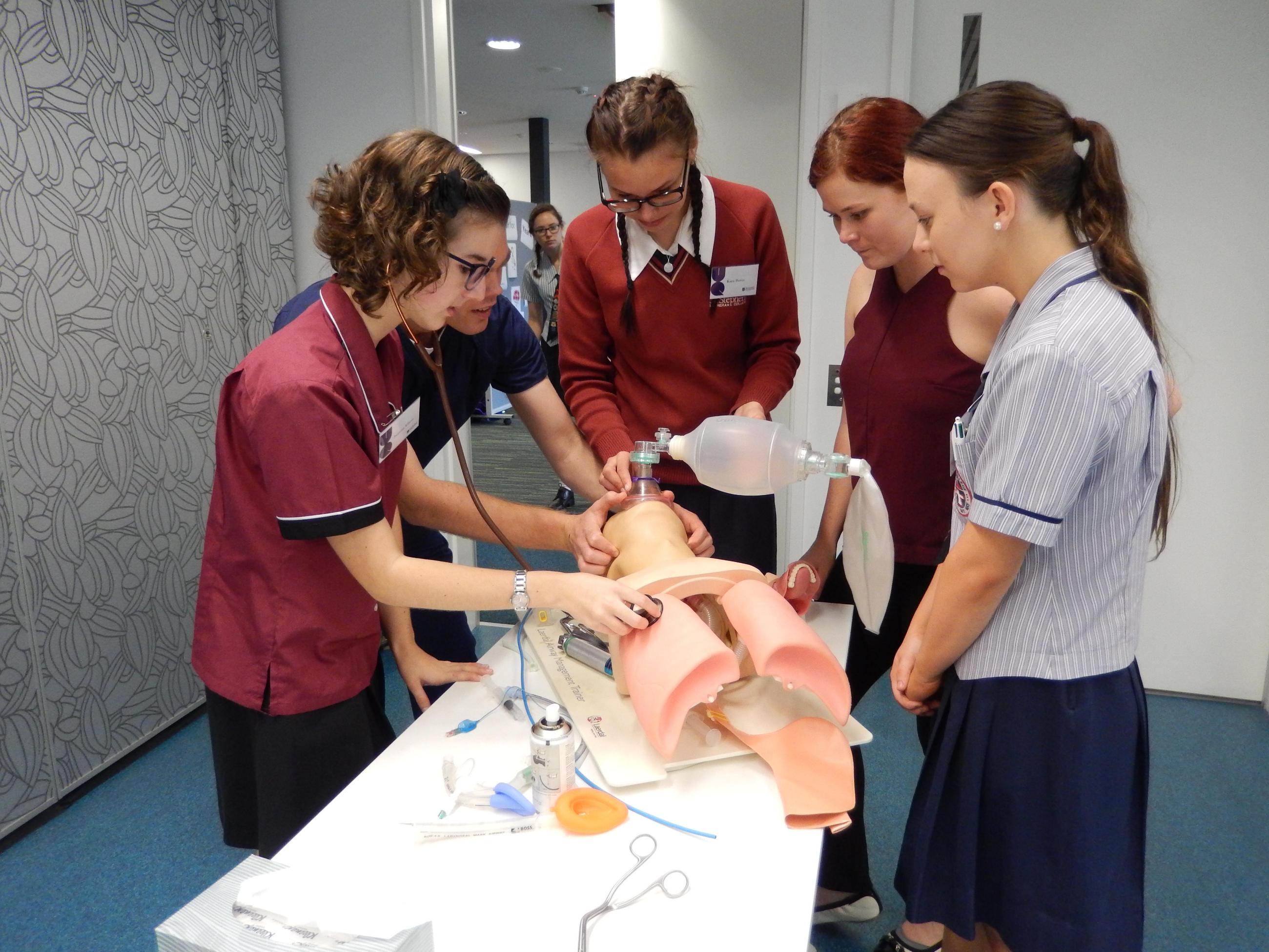 High school students learn about being a doctor