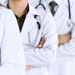Doctors standing in line